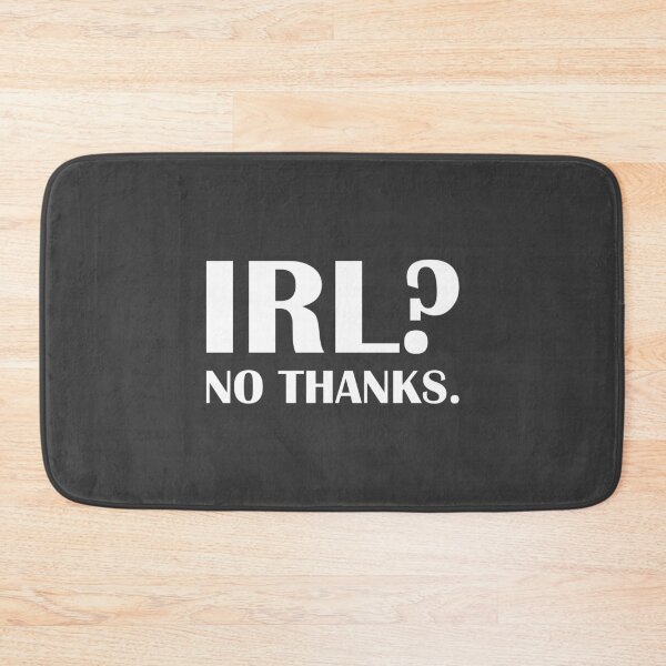 Item preview, IRL? No Thanks. / Introvert Joke Funny T-Shirt Label designed and sold by introvertvibes.