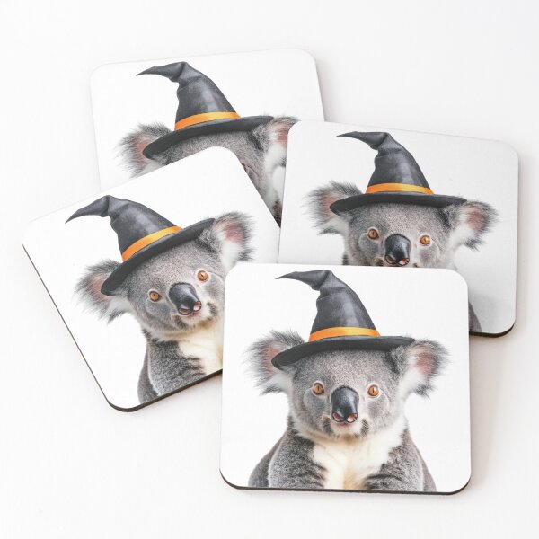 Item preview, Koala Wearing Halloween Witch Hat designed and sold by LazyOwlStore.