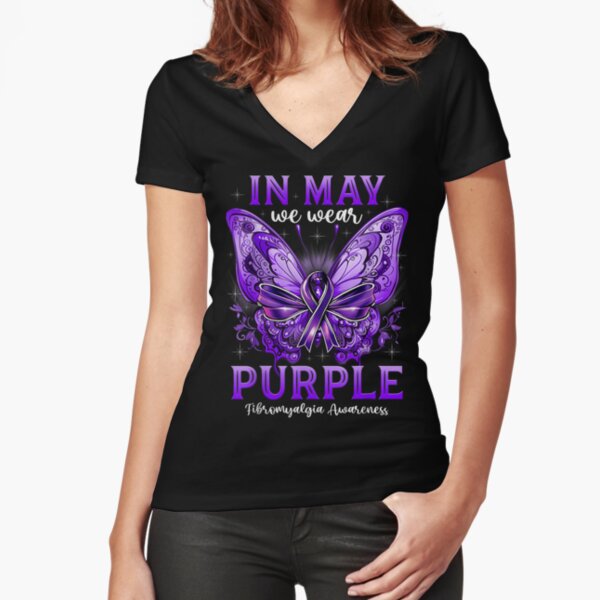 Item preview, In May We Wear Purple Fibromyalgia Awareness Butterfly designed and sold by Kixola.