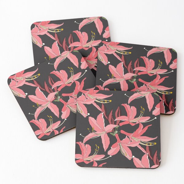 Item preview, Seamless pattern with hand drawn simple colored rhododendron flowers. designed and sold by MatyKotiv.