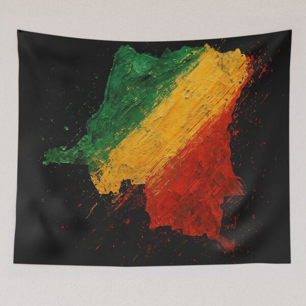Item preview, Painted Congo flag designed and sold by ilakz.