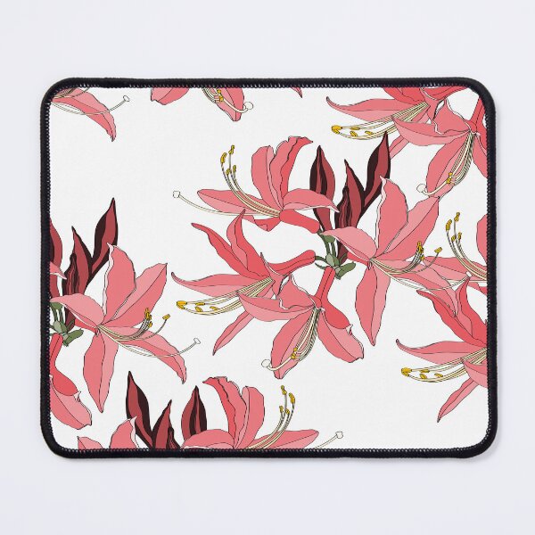 Item preview, Seamless pattern with hand drawn simple colored rhododendron flowers. designed and sold by MatyKotiv.