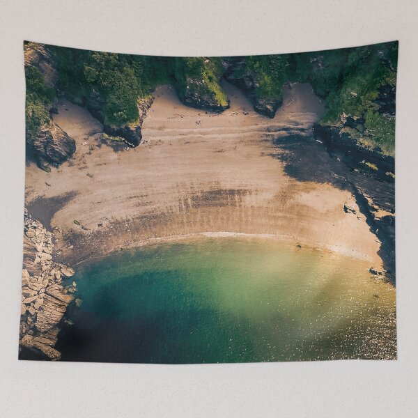 Item preview, Aerial View of Broadsands Beach – Hidden Cove in Devon, UK designed and sold by Droneratravels.