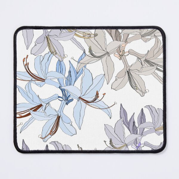 Item preview, Seamless pattern with hand drawn simple colored rhododendron flowers. designed and sold by MatyKotiv.