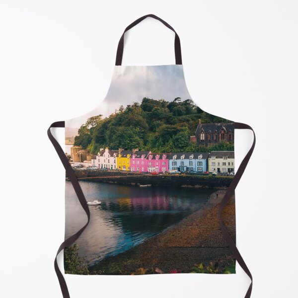 Item preview, Colorful Houses of Portree Harbour – Isle of Skye Coastal Photography designed and sold by Droneratravels.