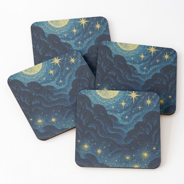 Item preview, Glittery Night Sky Illustration Design 3 designed and sold by Domo-Design.