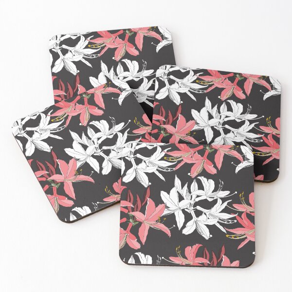 Item preview, Seamless pattern with hand drawn simple colored rhododendron flowers. designed and sold by MatyKotiv.
