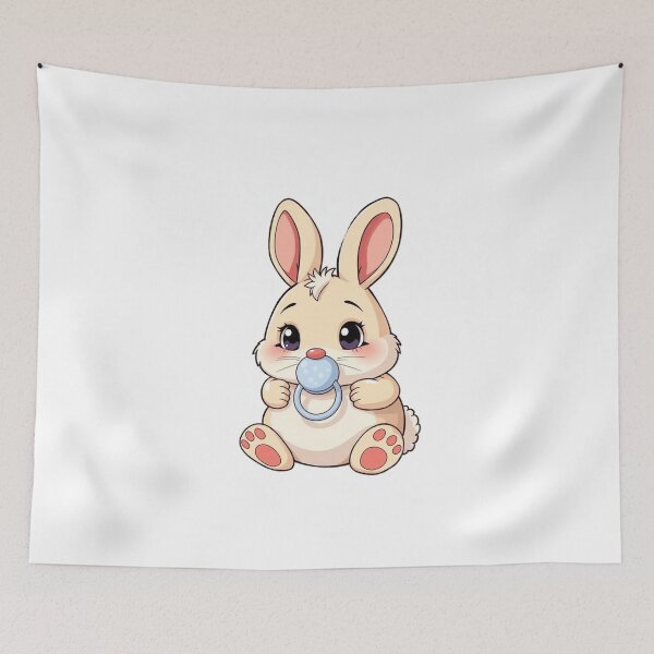 Item preview, Easter Bunny Baby Rabbit with Pacifier designed and sold by FoxyS.
