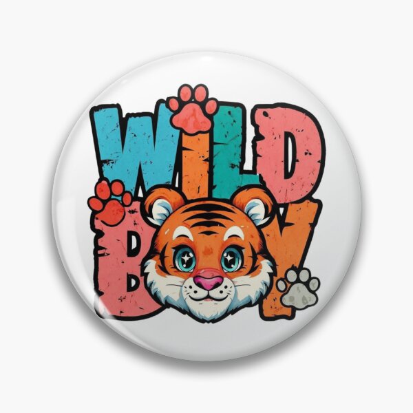 Item preview, Wild Boy & Cheerful Tiger – Vibrant Cartoon Jungle Adventure Design designed and sold by Colorful-Garden.