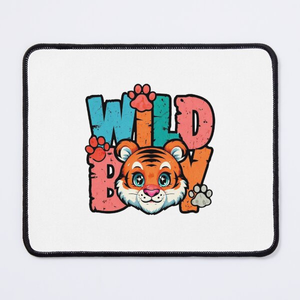 Item preview, Wild Boy & Cheerful Tiger – Vibrant Cartoon Jungle Adventure Design designed and sold by Colorful-Garden.
