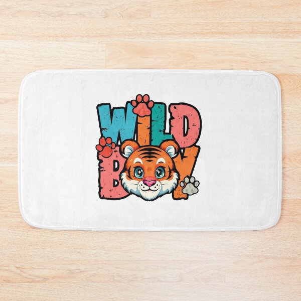 Item preview, Wild Boy & Cheerful Tiger – Vibrant Cartoon Jungle Adventure Design designed and sold by Colorful-Garden.