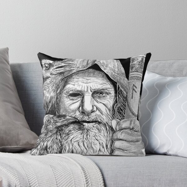 Item preview, Odin with his ravens Huginn and Muninn designed and sold by TraceyEvansArt.