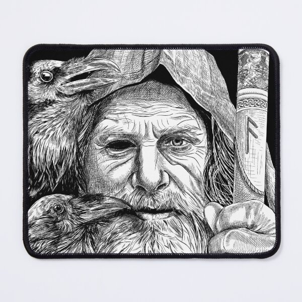 Item preview, Odin with his ravens Huginn and Muninn designed and sold by TraceyEvansArt.