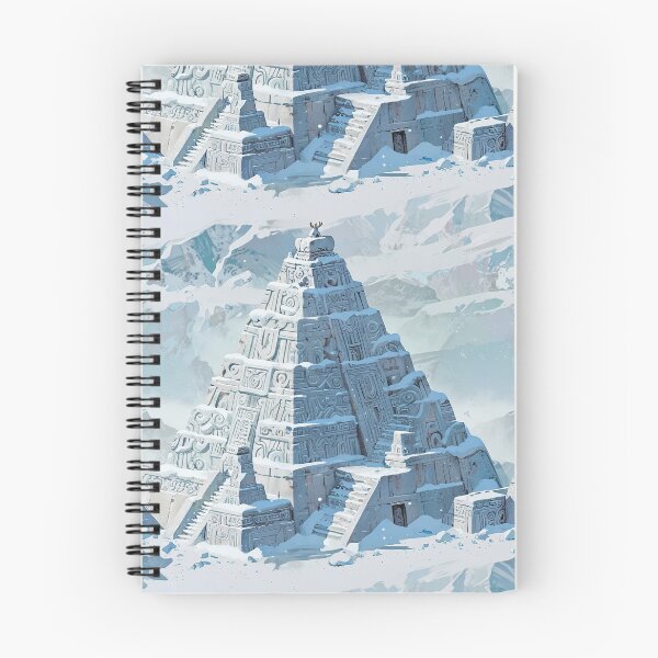 Item preview, Ancient Snow-Covered Temple Pyramid in a Frigid Mountain Landscape designed and sold by CoolPixels.