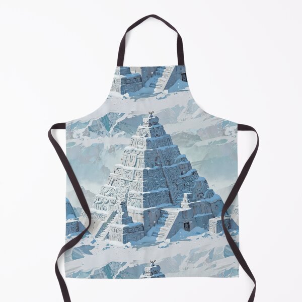 Item preview, Ancient Snow-Covered Temple Pyramid in a Frigid Mountain Landscape designed and sold by CoolPixels.