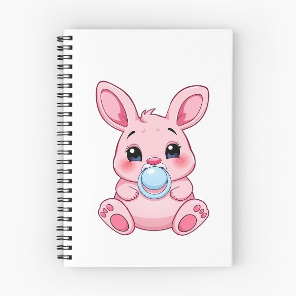 Item preview, Pink Easter Bunny Baby Rabbit with Pacifier designed and sold by FoxyS.