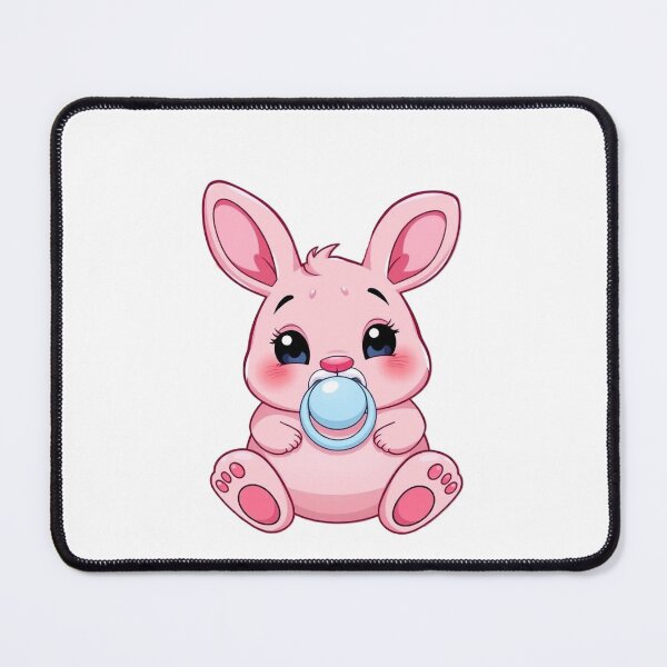Item preview, Pink Easter Bunny Baby Rabbit with Pacifier designed and sold by FoxyS.