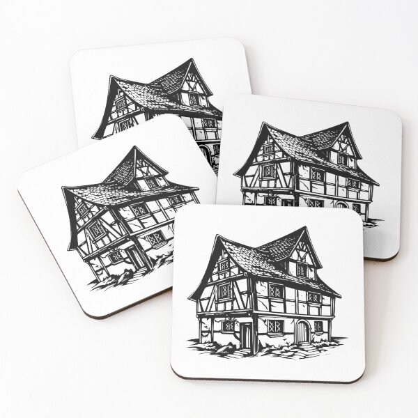 Item preview, Ancient Peasant House Middle Age Manor Gothic Home Cabin designed and sold by inkoutninja.