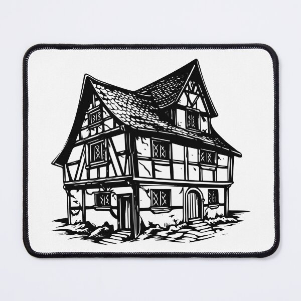 Item preview, Ancient Peasant House Middle Age Manor Gothic Home Cabin designed and sold by inkoutninja.