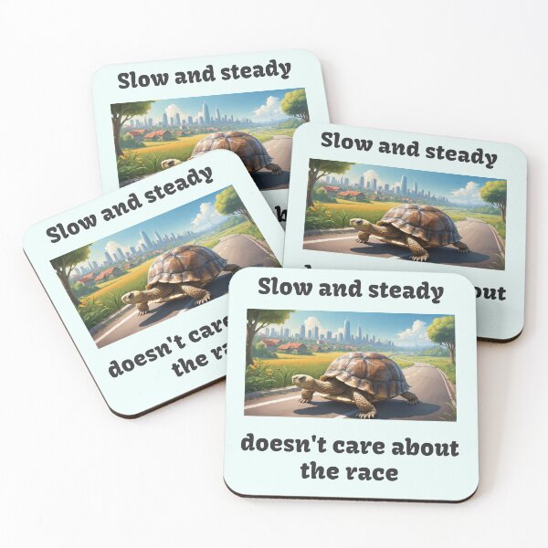 Item preview, Slow and steady wins the race is old saying - but in reality slow and steady doesn't care about the race. designed and sold by PunArtistry.