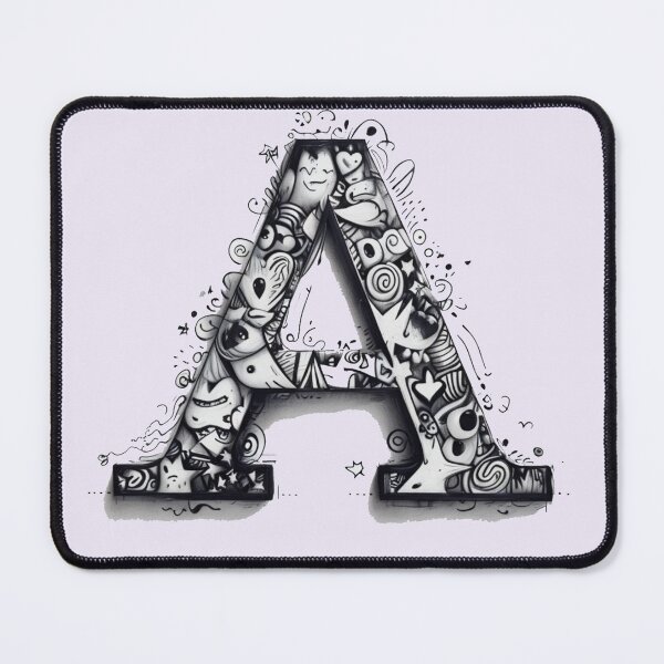 Item preview, Hand-Drawn Letter A – Doodle Style Monogram Alphabet designed and sold by -justb-.