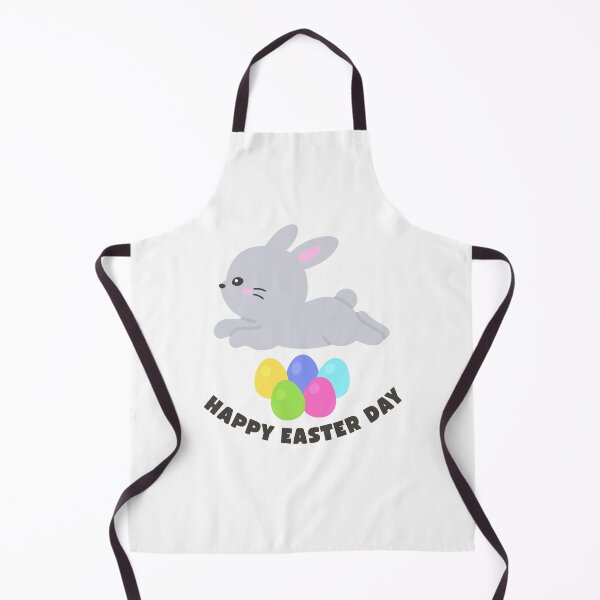 Item preview, Happy Easter Day – Leaping Bunny with Colorful Eggs Sticker designed and sold by BubiStudio.