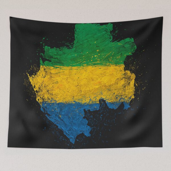 Item preview, Painted Gabon flag designed and sold by ilakz.