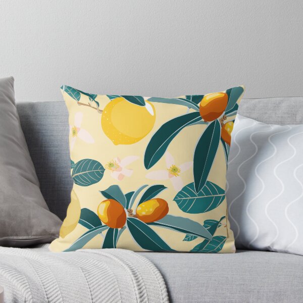 Item preview, Art floral seamless pattern. Kumkvat with lemons, flowers and blue leaves.  designed and sold by MatyKotiv.