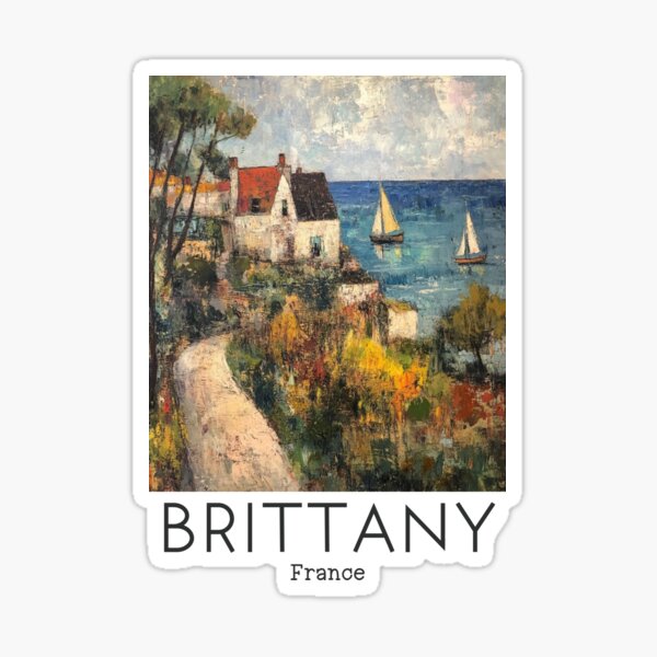Aperçu de l'œuvre Une illustration vintage de la Bretagne - France créée et vendue par GoodOldVintage.