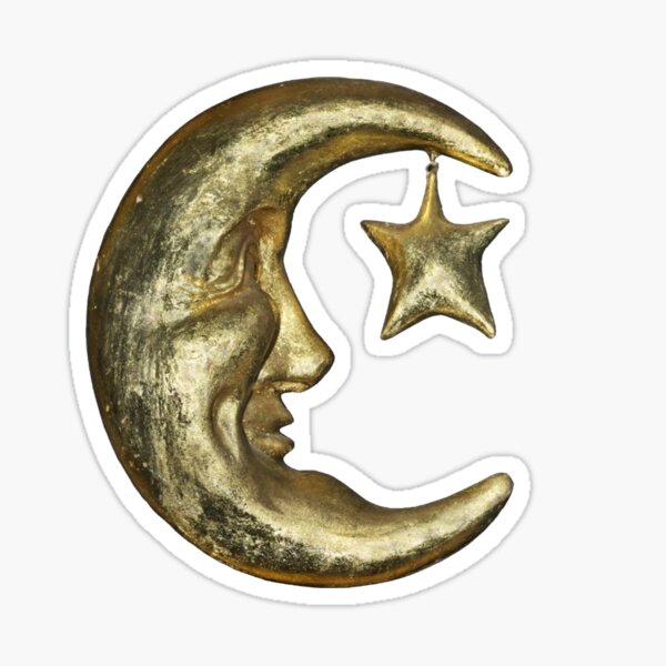 Item preview, Gothic gold moon and star designed and sold by bronte2004.
