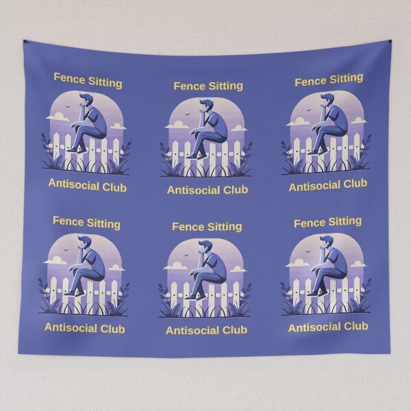 Item preview, Fence Sitting Antisocial Club designed and sold by TrendsLook.