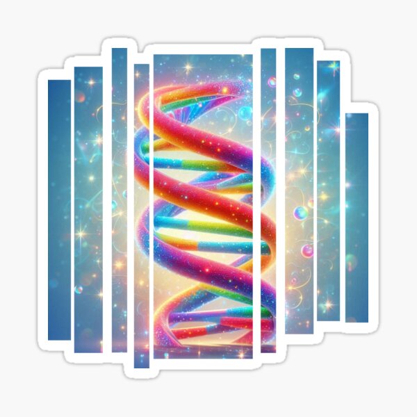 Item preview, Rainbow DNA LGBT Colorful Double Helix designed and sold by Agnes-Creative.