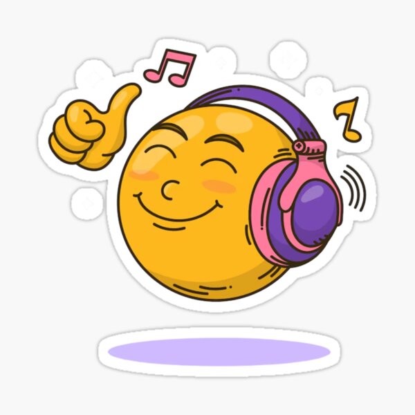 listening music emoji classic sticker Sticker