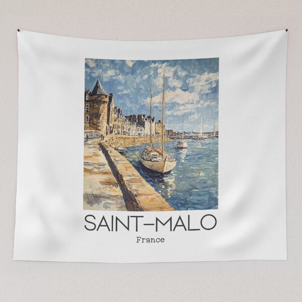 Item preview, A Vintage Illustration of Saint-Malo - France  designed and sold by GoodOldVintage.
