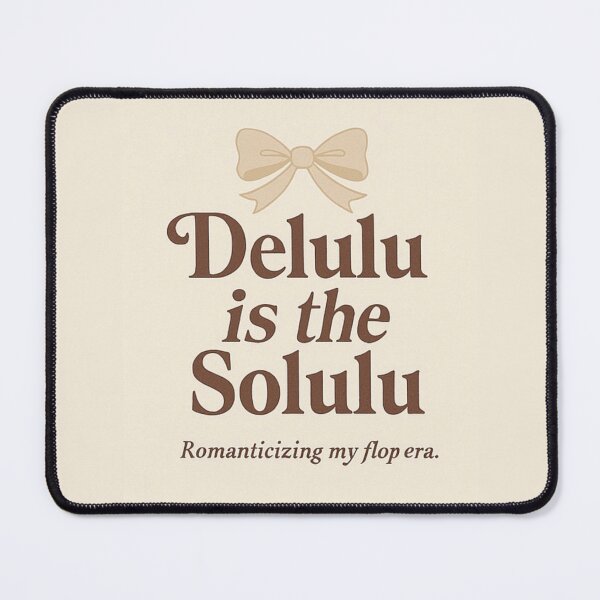 Item preview, Delulu is the Solulu Quote – Funny Aesthetic TikTok Sticker / Print designed and sold by softprintclub.