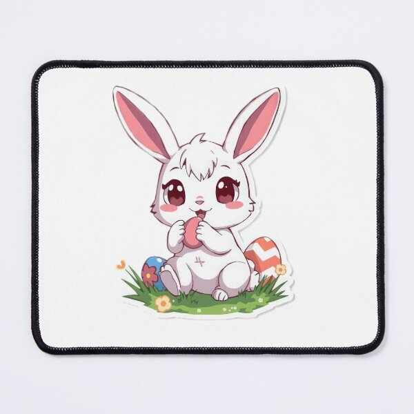 Item preview, Cute anime bunny with Eggs ,funny easter,Happy Easter,Easter Day,easter illustration designed and sold by Expressions-Sel.