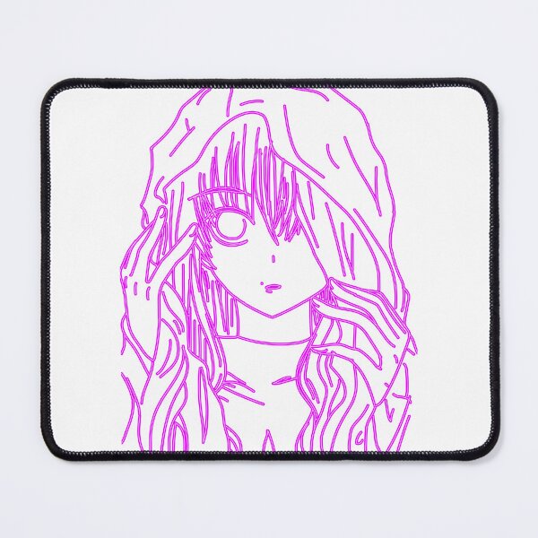 Item preview, "Neon Mystery - Anime Girl Line Art" designed and sold by WOHAMMAD.