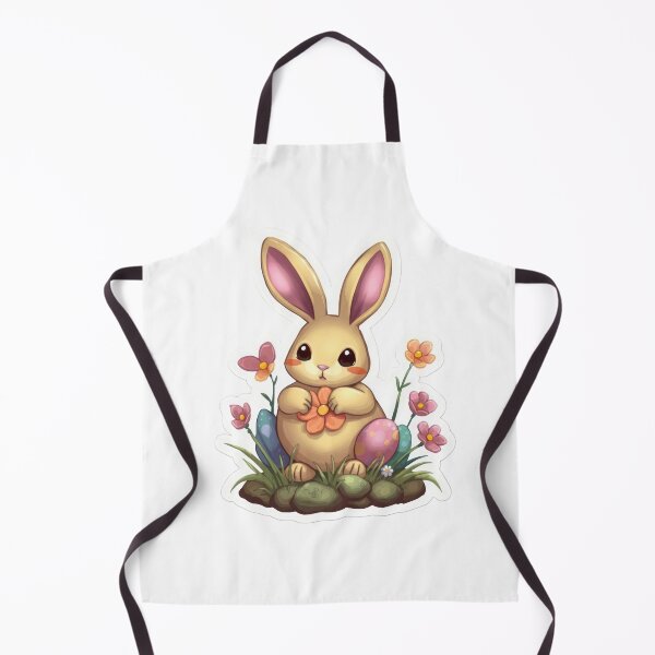 Item preview, Cute easter Bunny with flowers sticker ,funny easter,Happy Easter,Easter Day,easter illustration designed and sold by Expressions-Sel.
