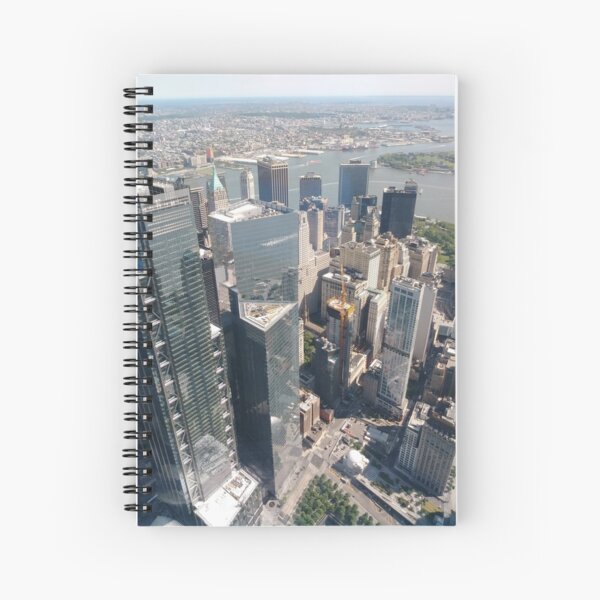 Manhattan, New York, NYC, #Manhattan, #NewYork, #UNC, skyscrapers, #skyscrapers Spiral Notebook