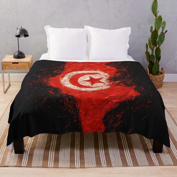 Item preview, Painted Tunisian flag designed and sold by ilakz.