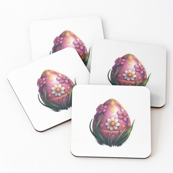 Item preview, Easter egg with flowers sticker ,egg,Happy Easter,Easter Day,easter illustration designed and sold by Expressions-Sel.