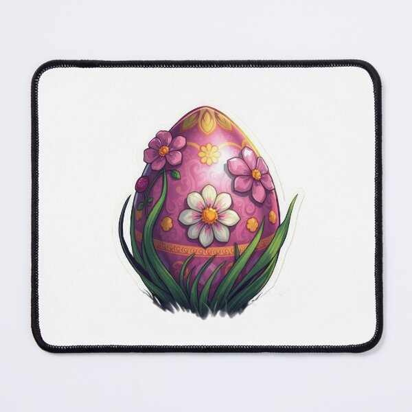 Item preview, Easter egg with flowers sticker ,egg,Happy Easter,Easter Day,easter illustration designed and sold by Expressions-Sel.