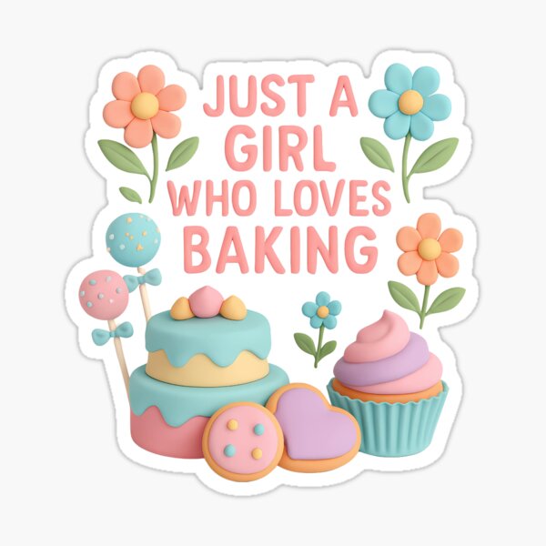 Item preview, Just a Girl Who Loves Baking – Cute Pastel Bakery Lover Design designed and sold by Luxe & Lovely Finds.