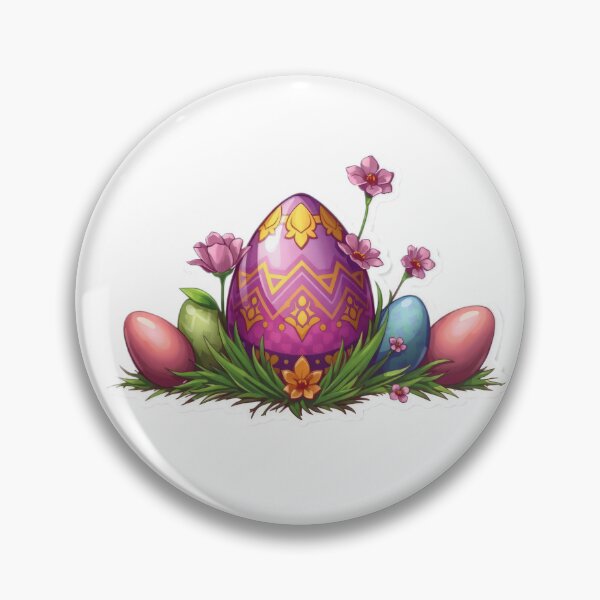 Item preview, Easter eggs with flowers ,eggs,Happy Easter,Easter Day,easter illustration designed and sold by Expressions-Sel.