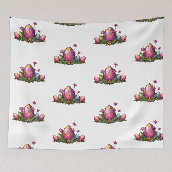 Item preview, Easter eggs with flowers ,eggs,Happy Easter,Easter Day,easter illustration designed and sold by Expressions-Sel.