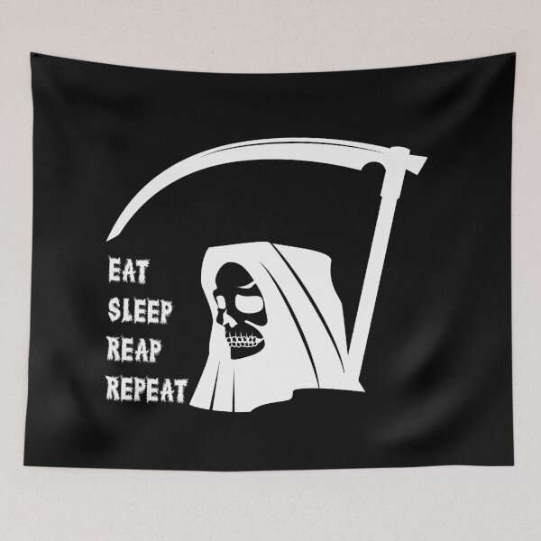 Item preview, Eat Sleep Reap Repeat - (white print) designed and sold by R-A Designs.