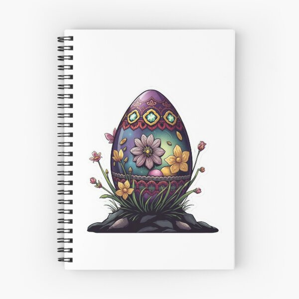 Item preview, Easter egg with flowers sticker,eggs,Happy Easter,Easter Day,easter illustration designed and sold by Expressions-Sel.