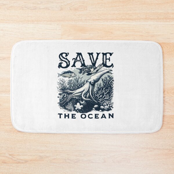 Item preview, Vintage Ocean Conservation Poster with Whales, Turtles & Coral Reef designed and sold by Colorful-Garden.
