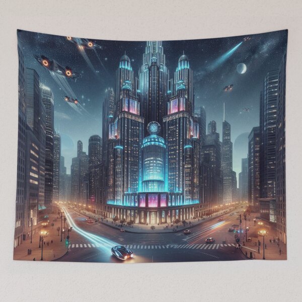Item preview, Futuristic Utopia Metropolis designed and sold by nikkolaus.
