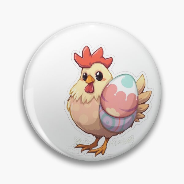 Item preview, Cute easter Chicken with egg sticker ,cute easter,Happy Easter,Easter Day,easter illustration designed and sold by Expressions-Sel.